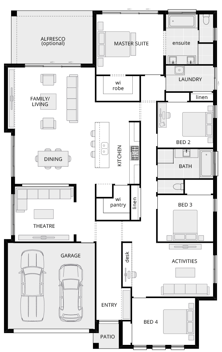 Beachmere Encore Stuart Everitt standard floorplan lhs Beachmere Encore Stuart Everitt standard floorplan lhs