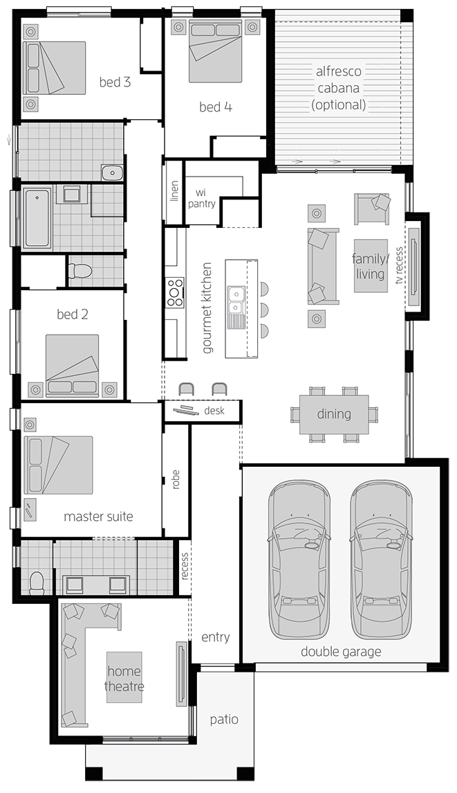 Bexley Bexley - Single Storey Floor Plan - McDonald Jones