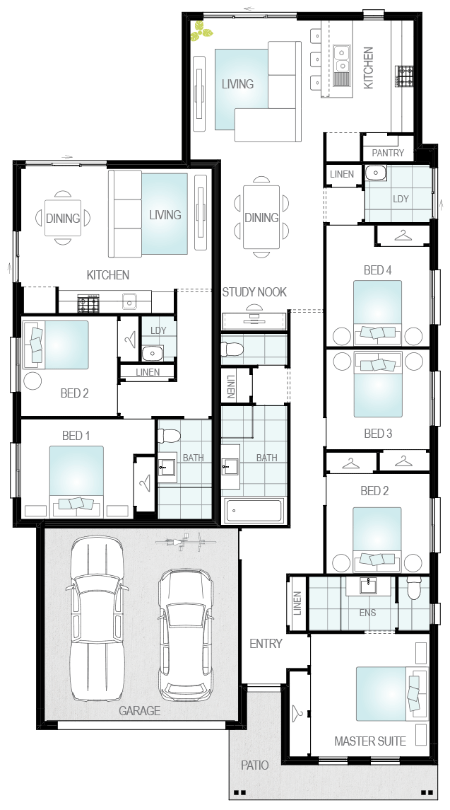 Bragado single storey dual occupancy