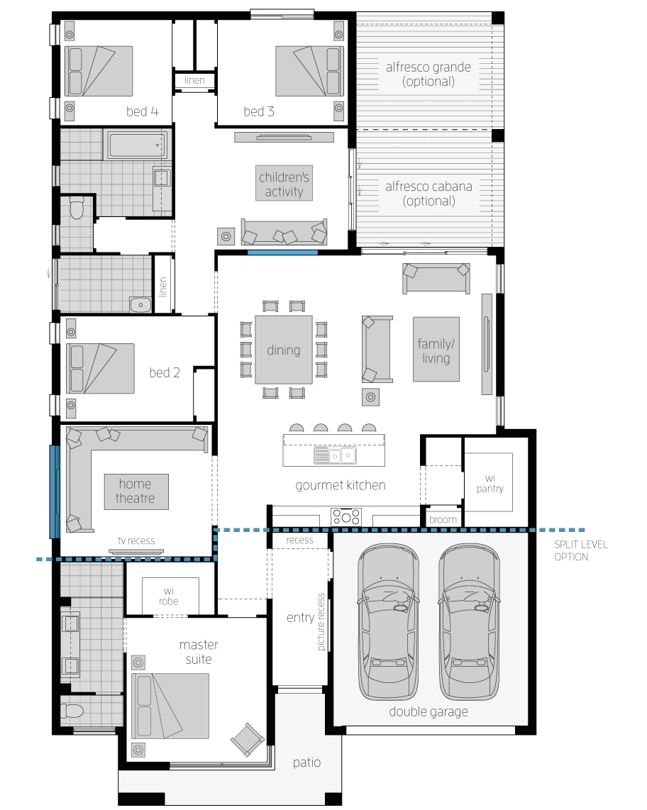 Floor Plan - Capri16 - Luxury Home Floor Plan - Capri16 - Luxury Home - McDonald Jones