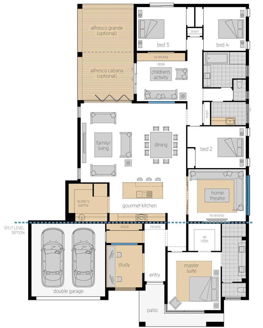 Floor Plan - Capri16 Elite - Upgrades - Luxury Home Floor Plan - Capri16 Elite - Upgrades - Luxury Home - McDonald Jones