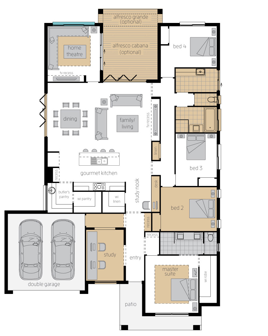 Floor Plan - Essington Two - Upgrade Floor Plan - Essington Two - Upgrade - McDonald Jones