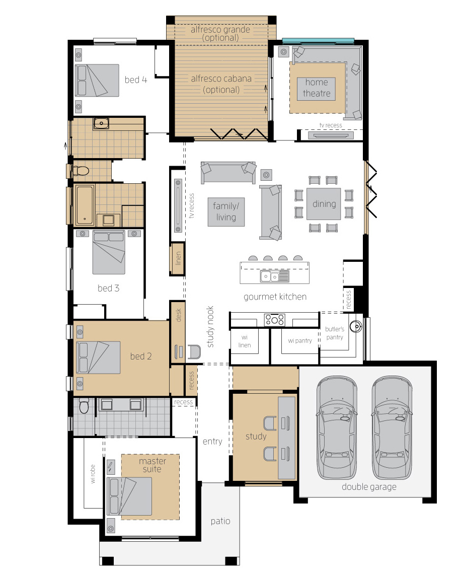 Floor Plan - Essington Two - Upgrade Floor Plan - Essington Two - Upgrade - McDonald Jones
