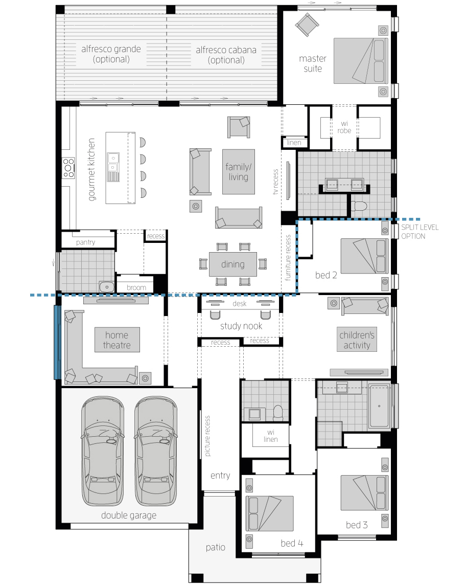 Floor Plan - Miami 16 Floor Plan - Miami 16 Luxury Home Design - McDonald Jones