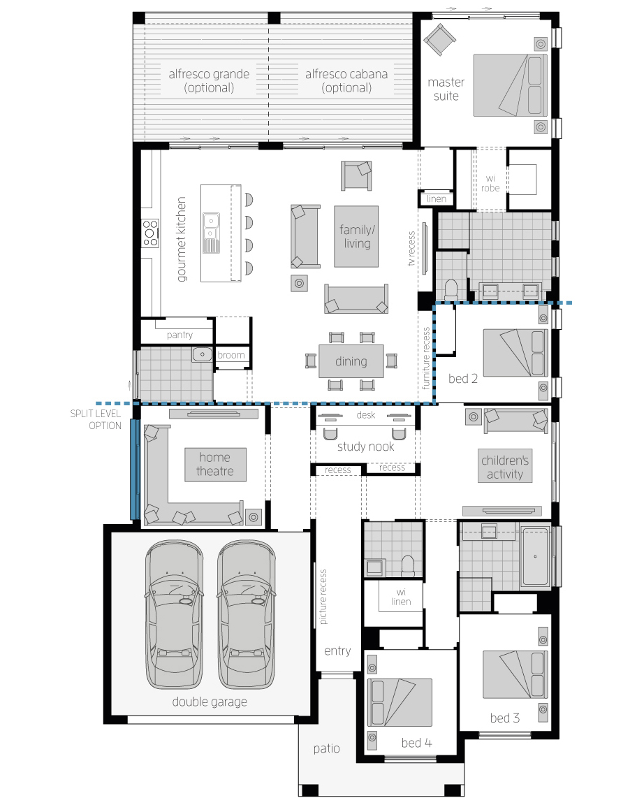 Floor Plan - Miami 16 Executive Luxury Home - McDonald Jones