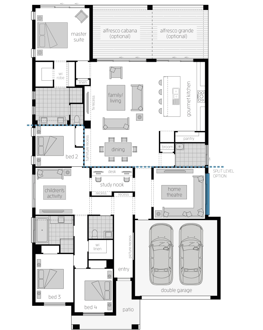 Floor Plan - Miami 16 Executive Luxury Home - McDonald Jones