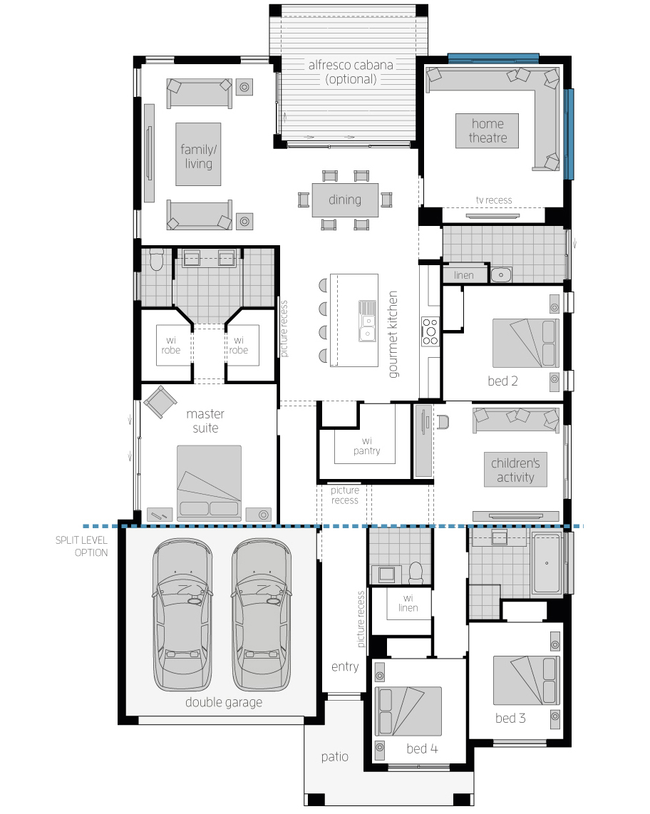 Floor Plan - Seaside Retreat - Architecturally Designed Home - McDonald Jones