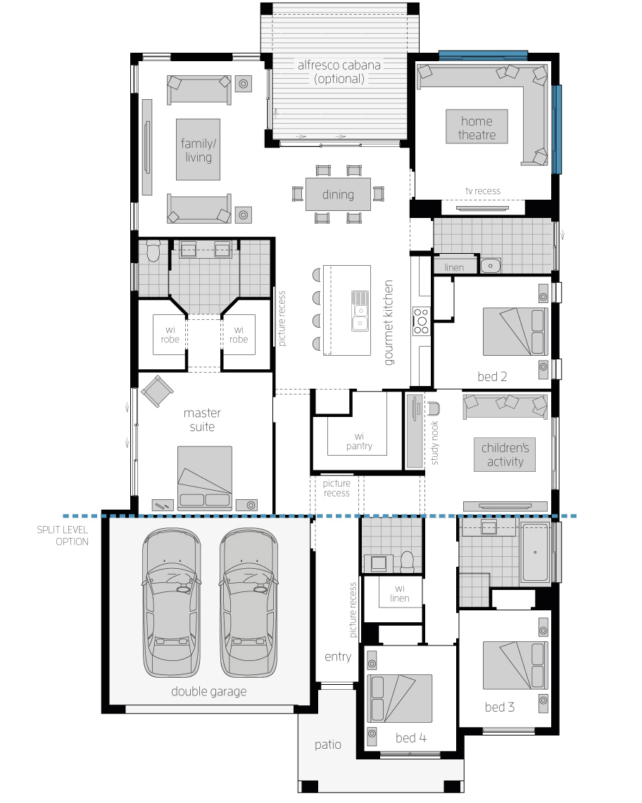 Floor Plan - Seaside Retreat - Architecturally Designed Home - McDonald Jones