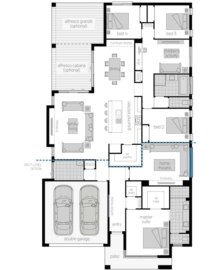 Floor Plan - Seaview Floor Plan - Seaview - Luxury Home Design - McDonald Jones