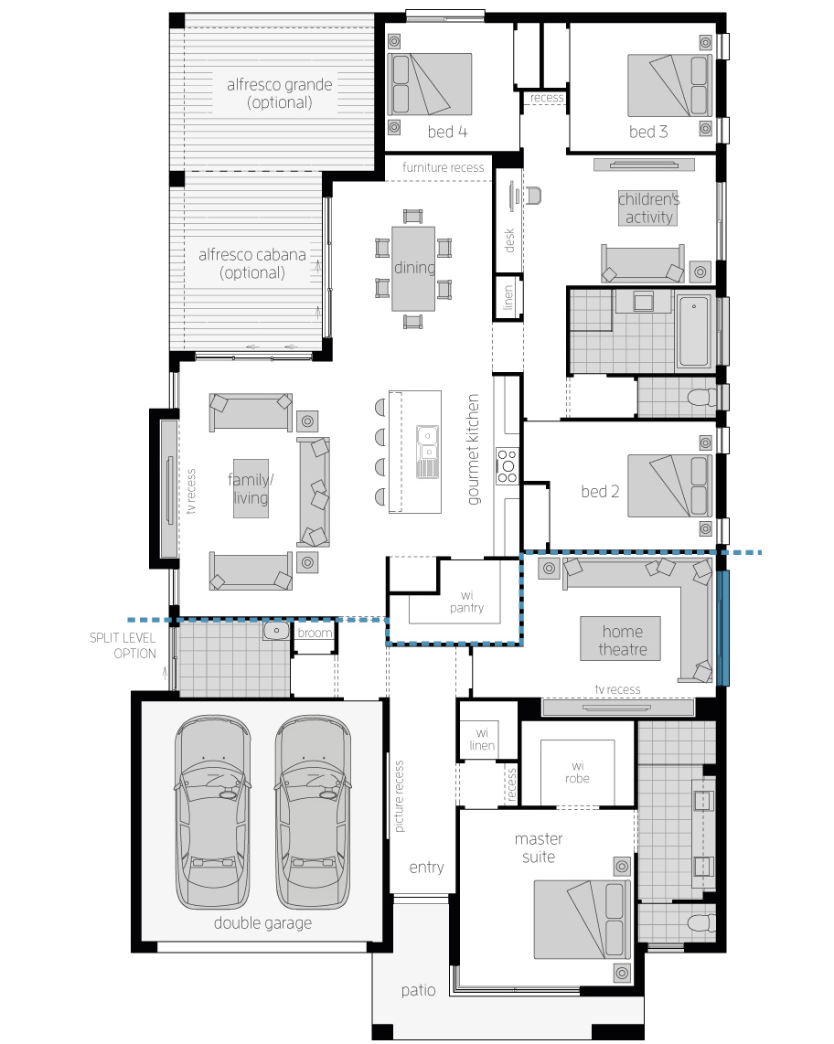 Floor Plan - Seaview Floor Plan - Seaview - Luxury Home Design - McDonald Jones