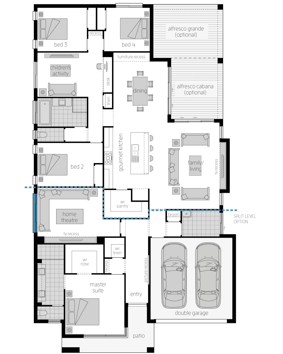 Floor Plan - Seaview Floor Plan - Seaview - Luxury Home Design - McDonald Jones