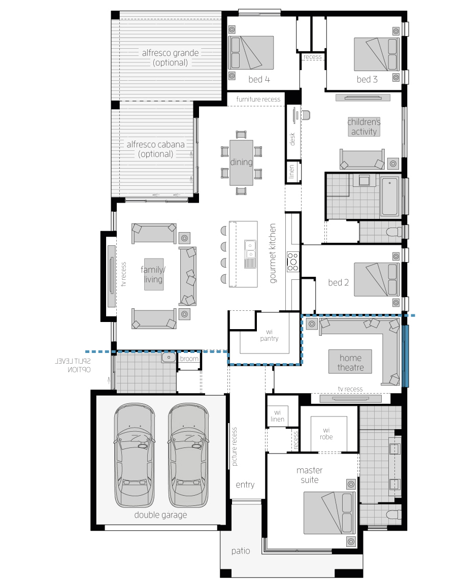 Floor Plan - Seaview Floor Plan - Seaview - Luxury Home Design - McDonald Jones