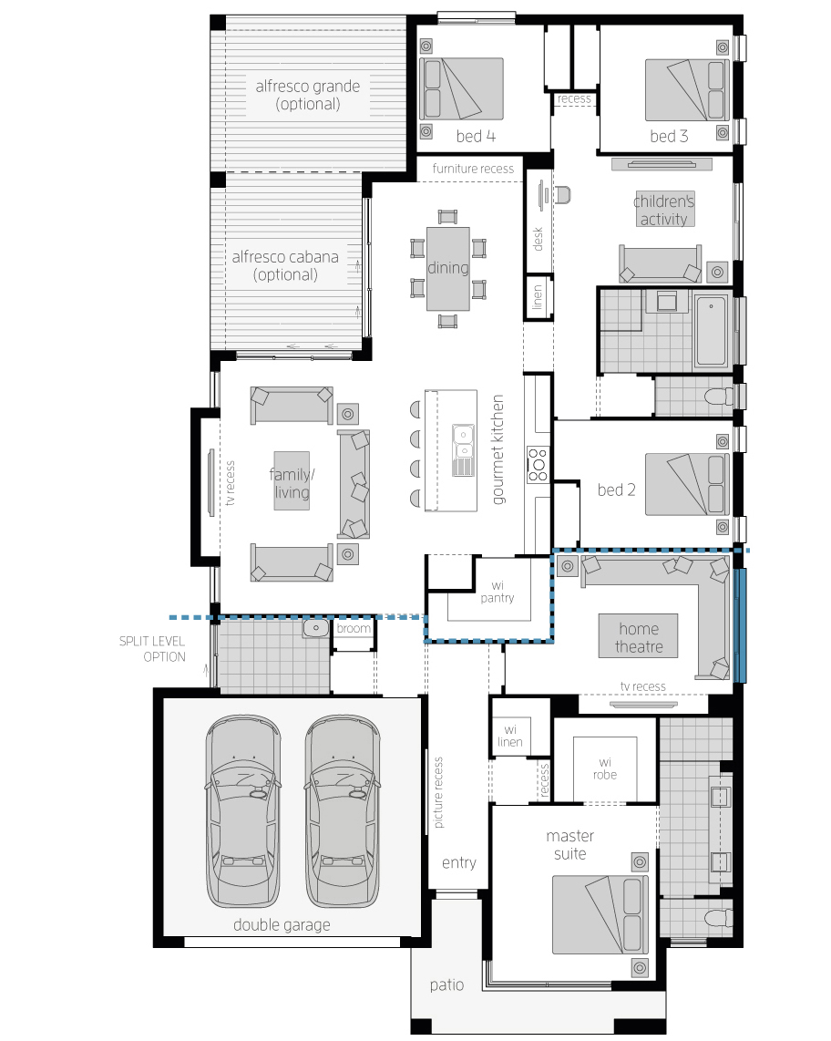 Floor Plan - Seaview Floor Plan - Seaview - Luxury Home Design - McDonald Jones