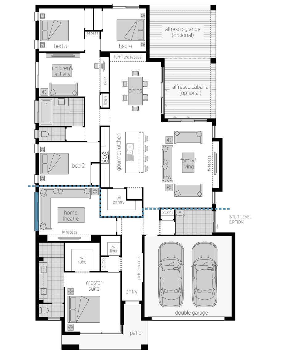 Floor Plan - Seaview Floor Plan - Seaview - Luxury Home Design - McDonald Jones