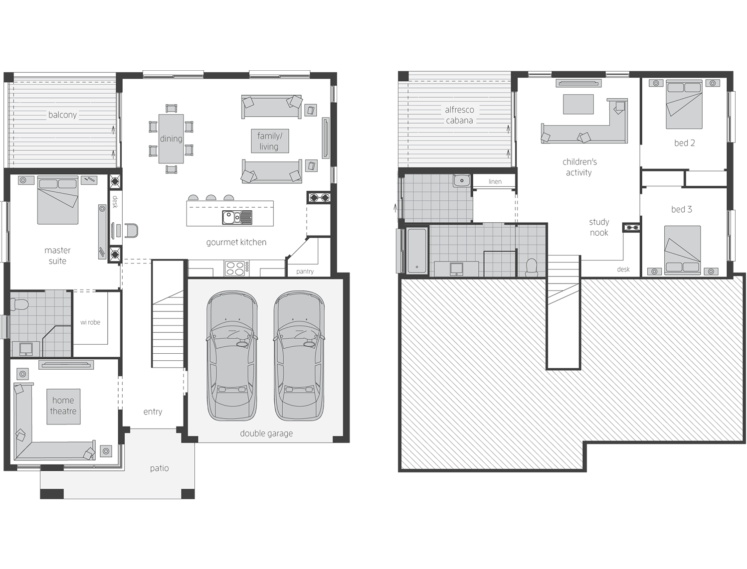Architectural New Home Designs - Horizon Three Floor Plans