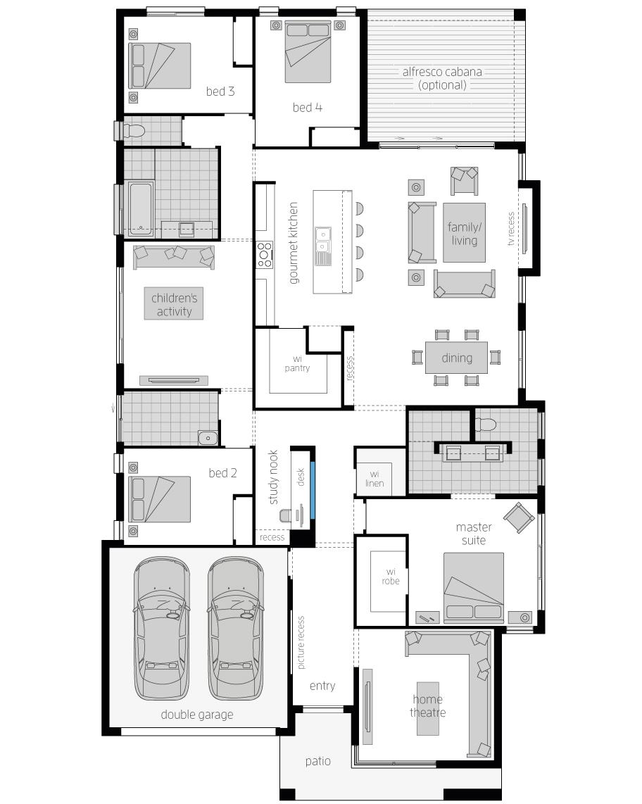 Floor Plan - St Tropez Floor Plan - St Tropez - Luxury Home Design - McDonald Jones