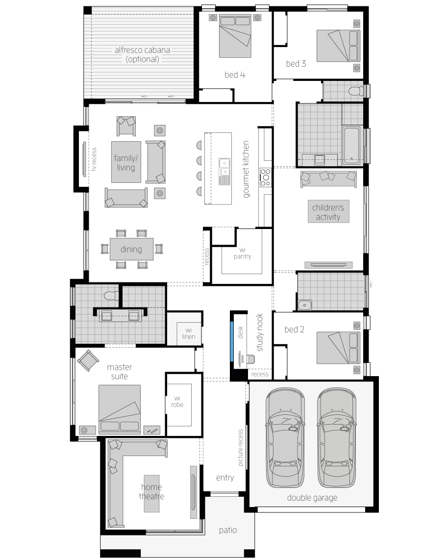 Floor Plan - St Tropez Floor Plan - St Tropez - Luxury Home Design - McDonald Jones
