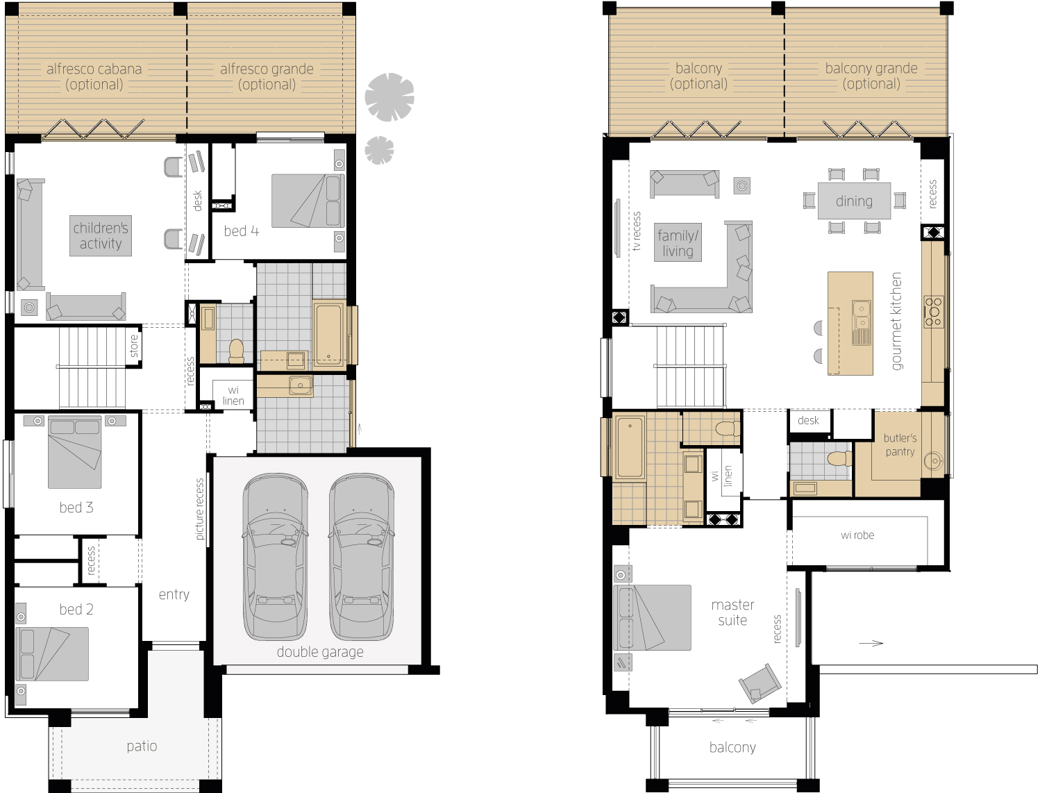Floor Plan - Massena 30 Upside Down Two Storey Home - McDonald Jones