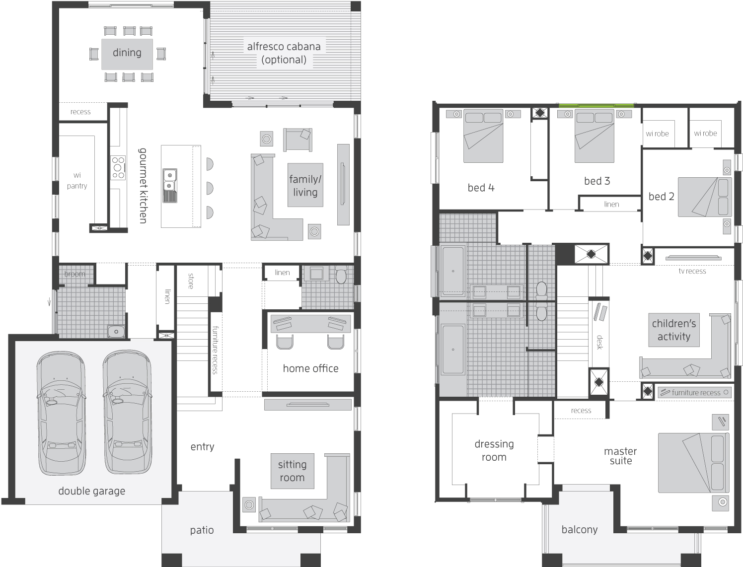 Floor Plan - Tallavera 40 Floor Plan - Tallavera 40 Double Storey Home - McDonald Jones