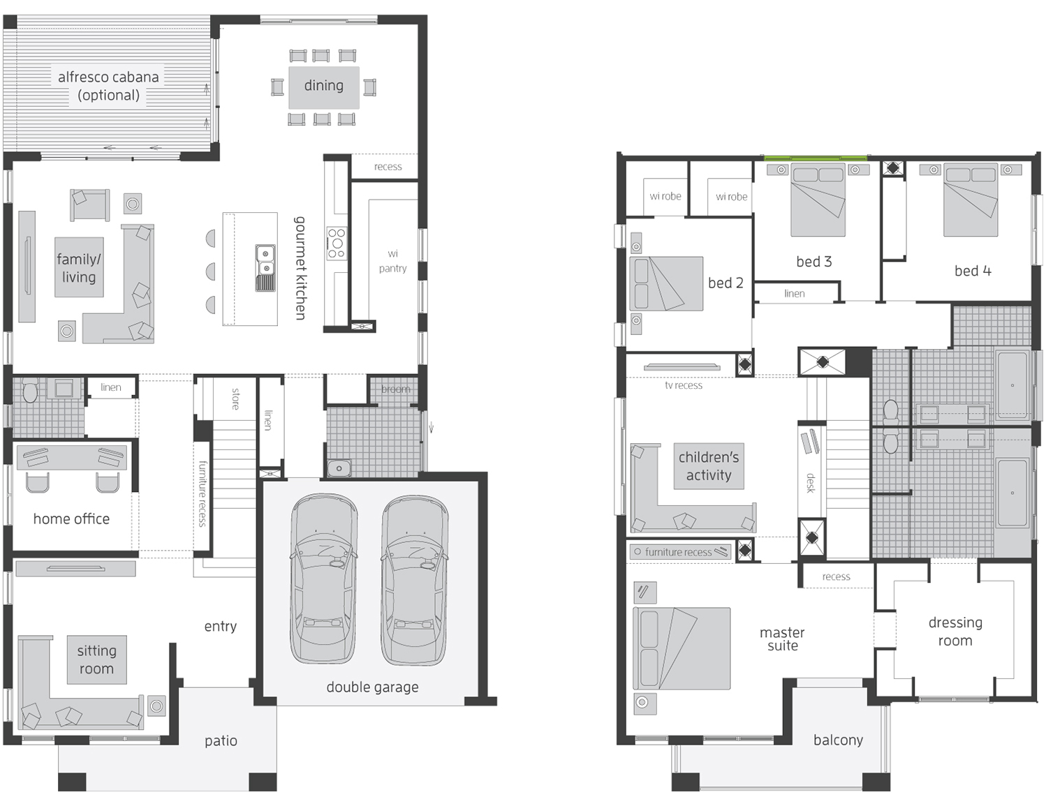 Floor Plan - Tallavera 40 Double Storey Home - McDonald Jones