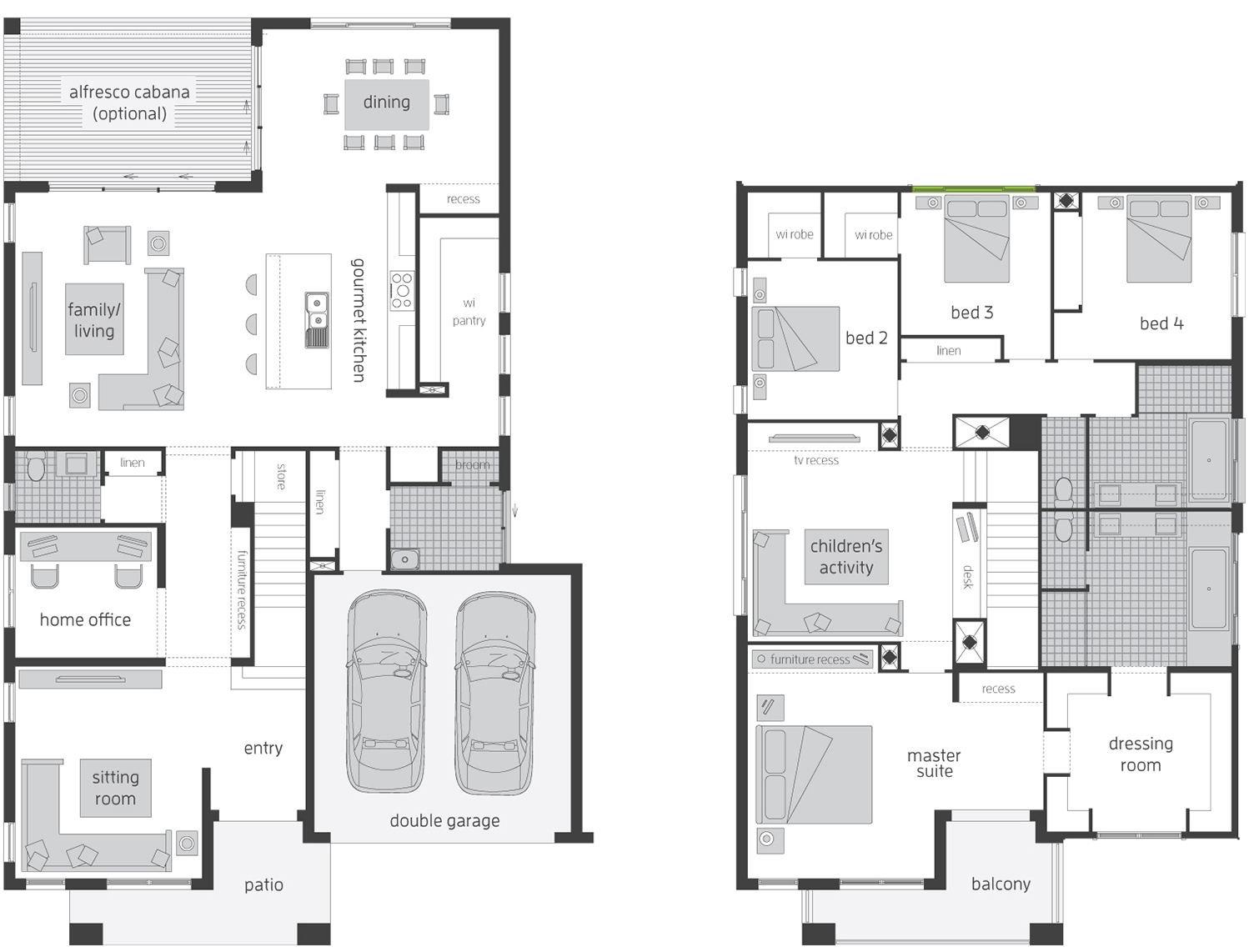Floor Plan - Tallavera 40 Floor Plan - Tallavera 40 Double Storey Home - McDonald Jones