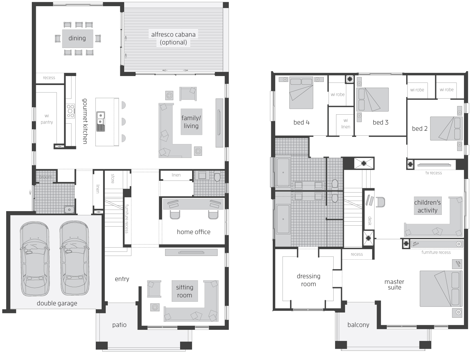 Floor Plan - Tallavera 45 Double Storey Home - McDonald Jones