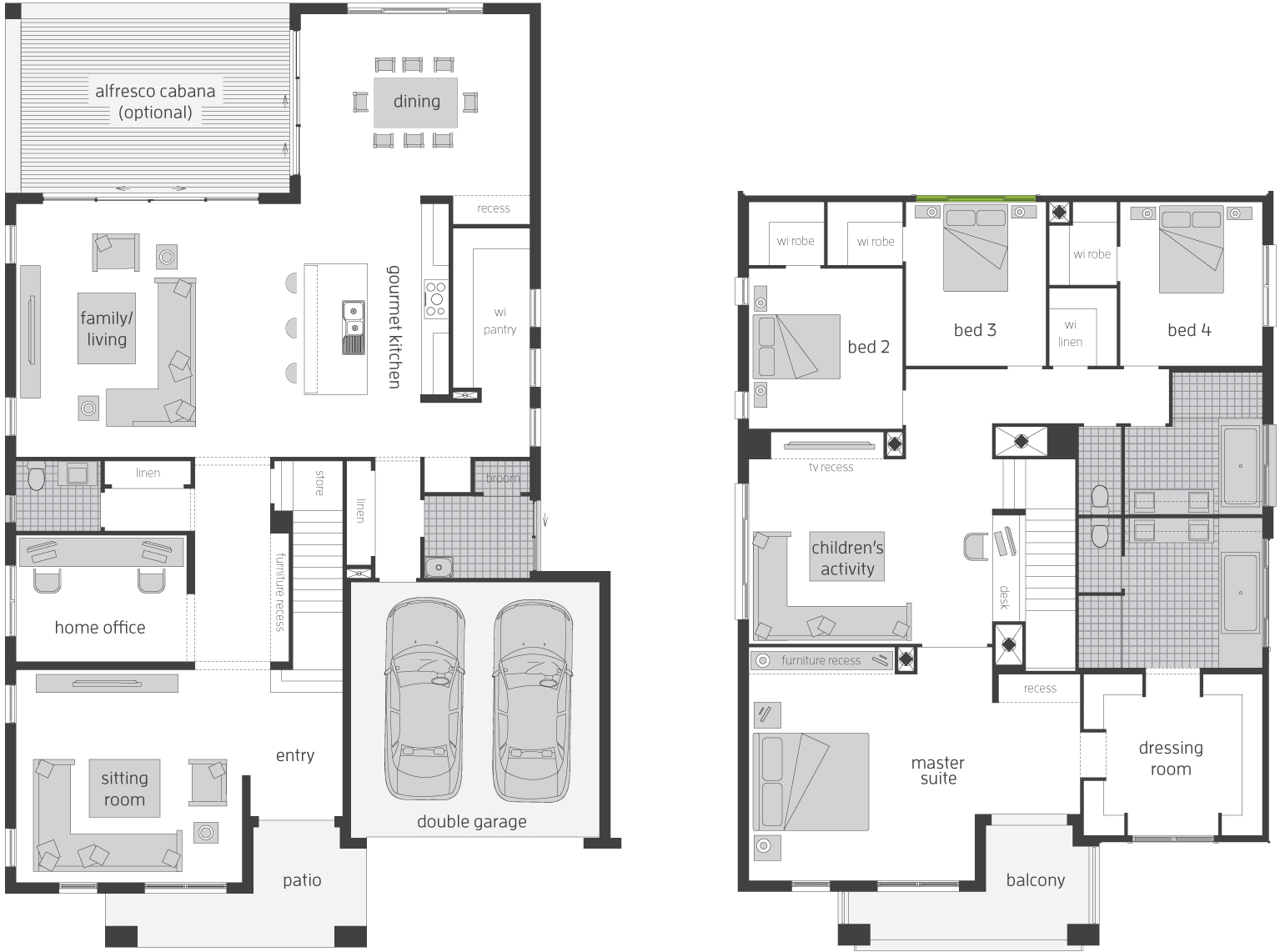 Floor Plan - Tallavera 45 Double Storey Home - McDonald Jones
