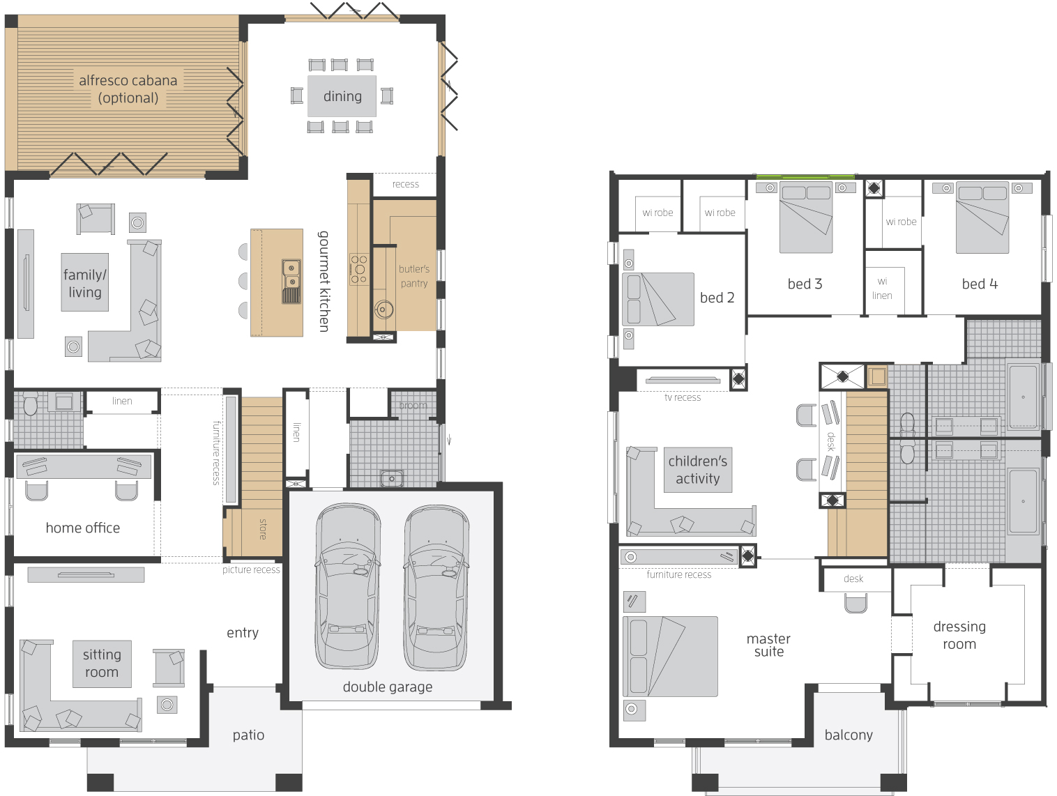 Floor Plan - Tallavera 45 Double Storey Home - McDonald Jones