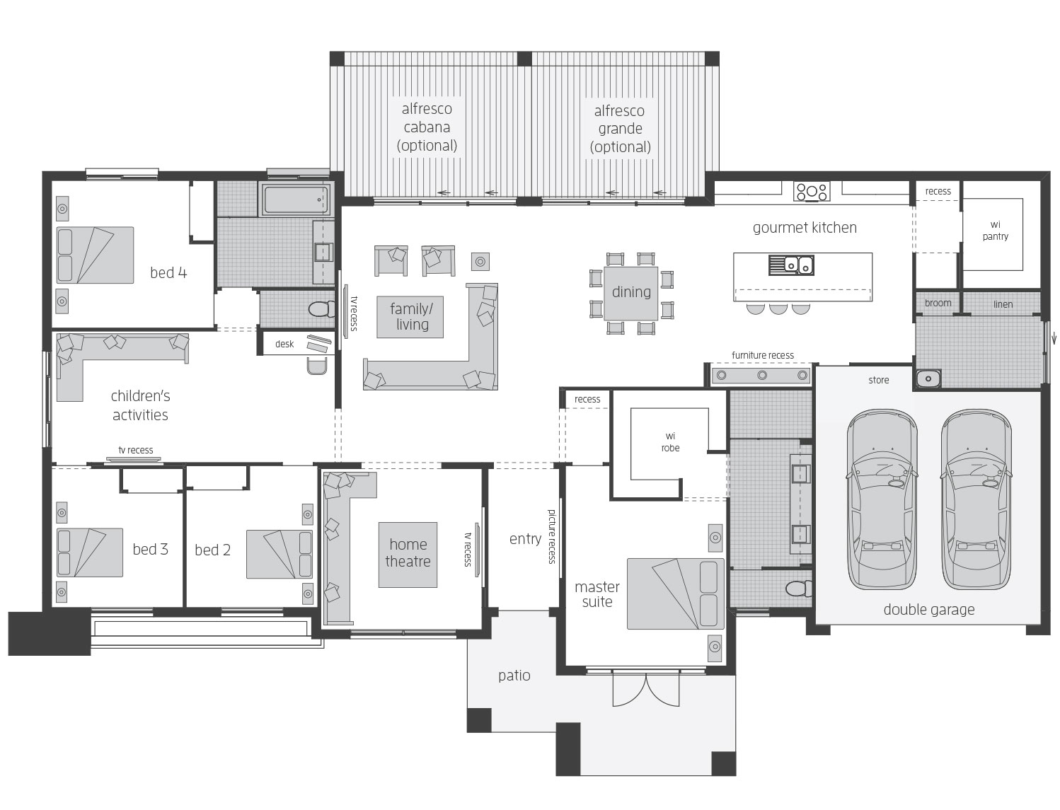 Floor Plan - Esperance Floor Plan - Esperance - Acreage Home Design - McDonald Jones
