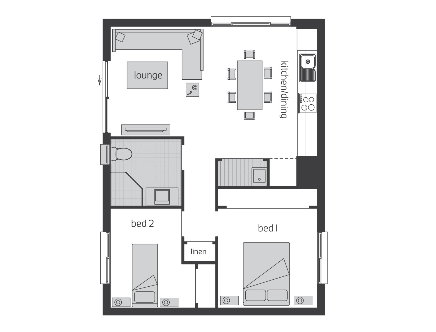 Floor Plan - Granny Flat 1 - McDonald Jones