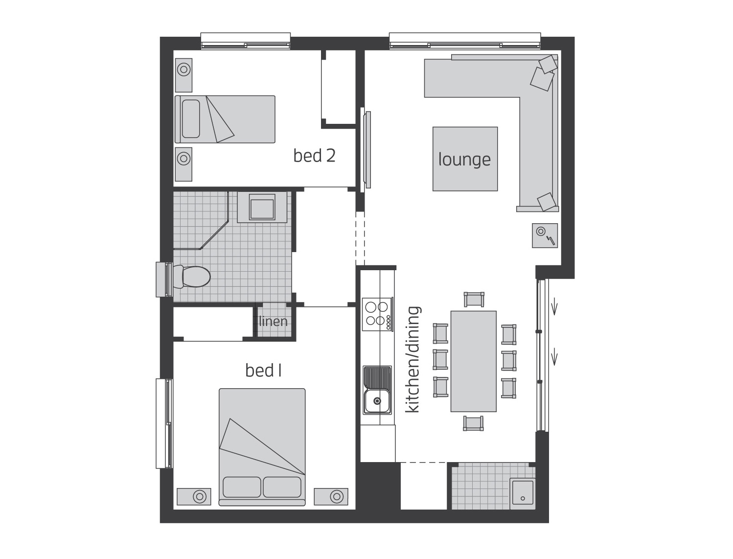 Floor Plan - Granny Flat 2 - McDonald Jones