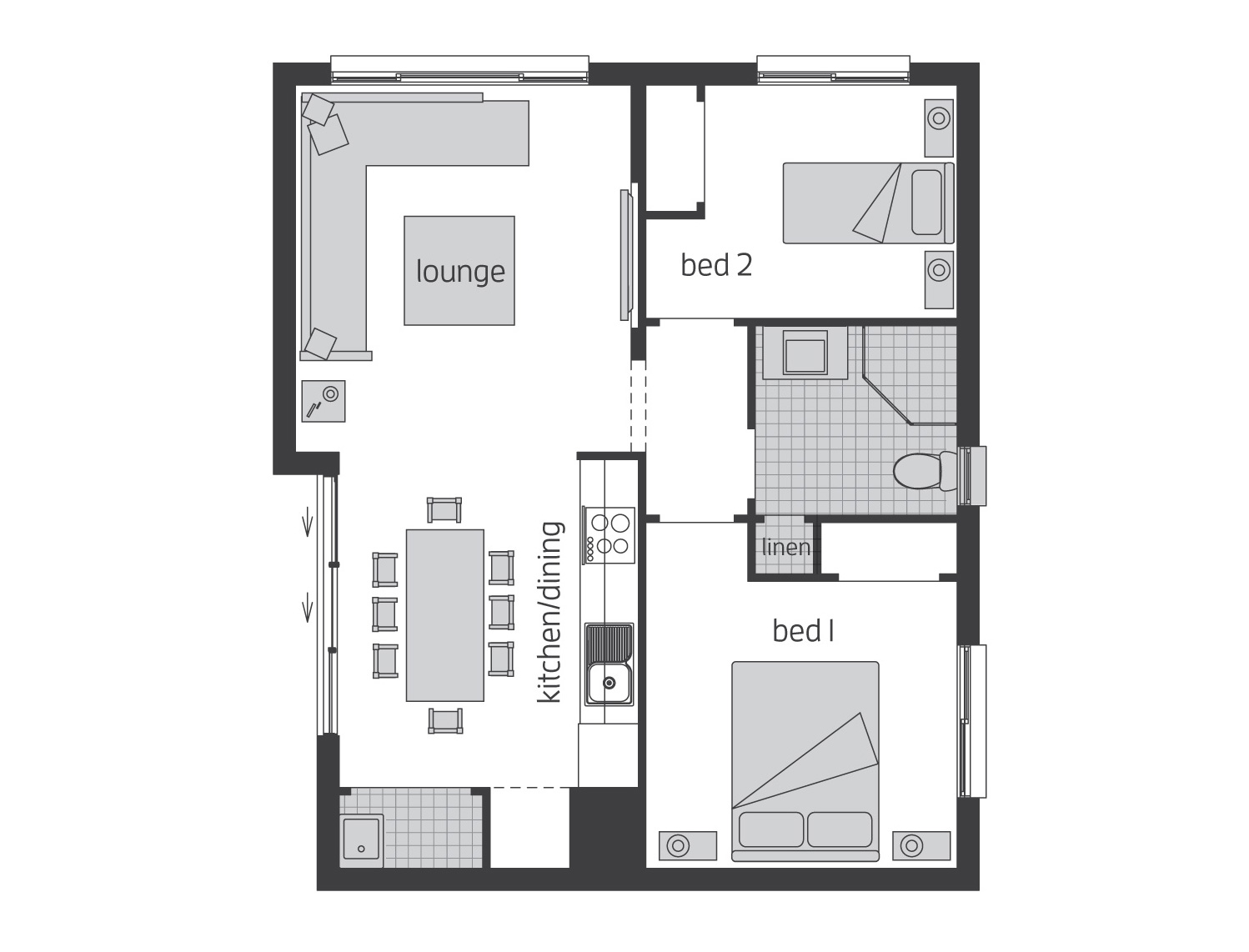 Floor Plan - Granny Flat 2 - McDonald Jones