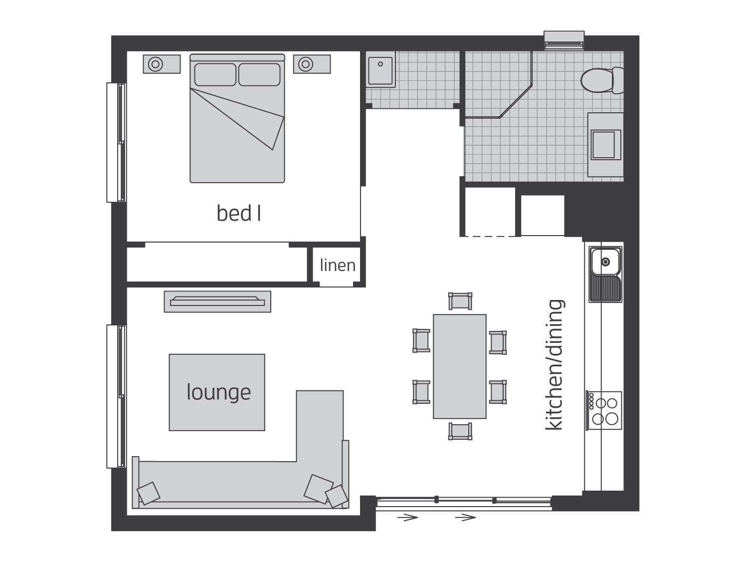 Floor Plan - Granny Flat 6 - McDonald Jones