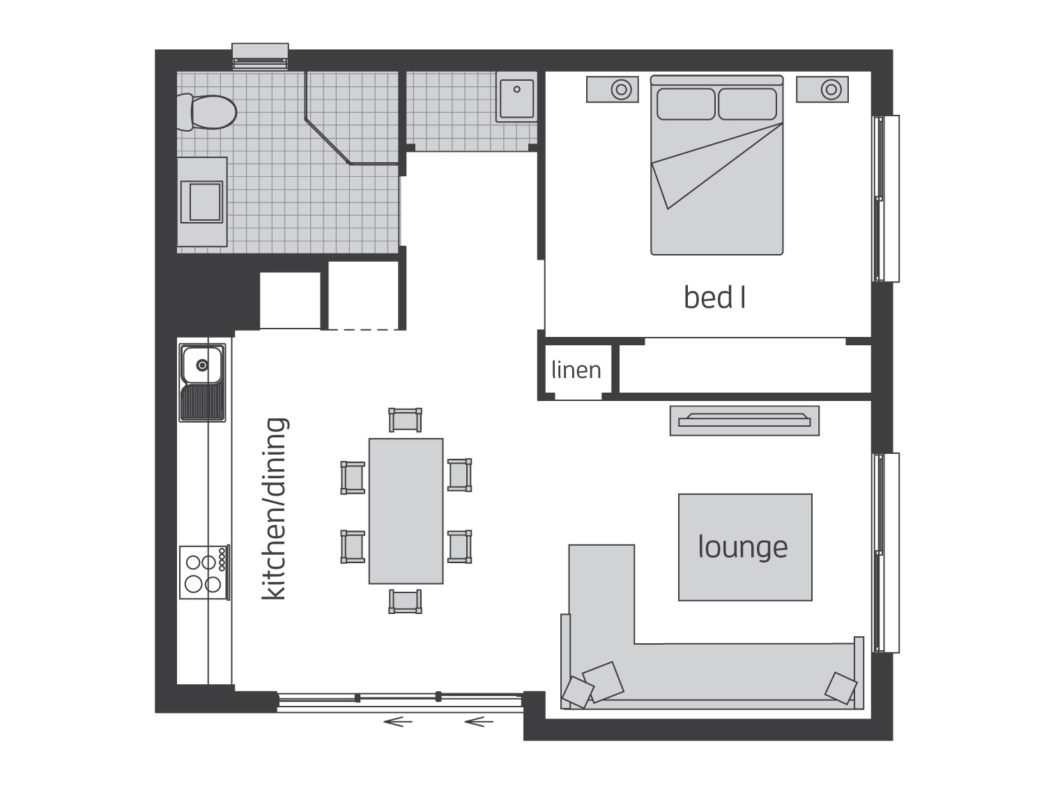 Floor Plan - Granny Flat 6 - McDonald Jones