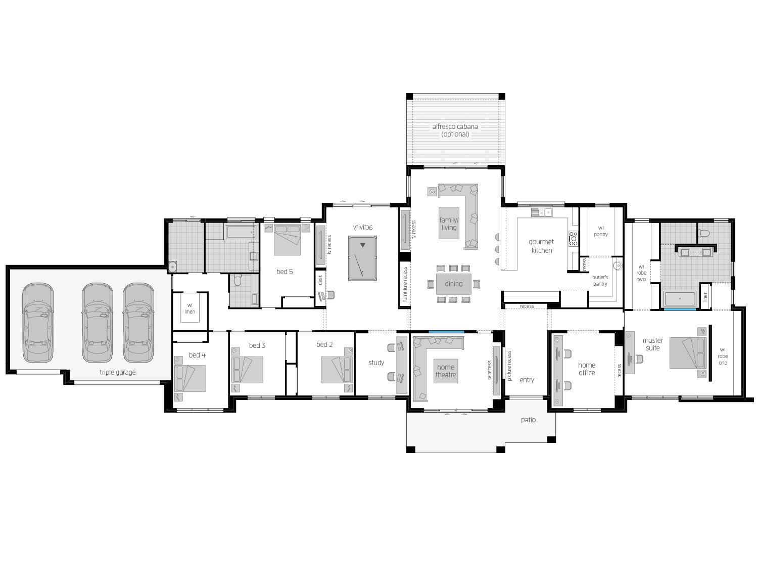 Floor Plan - Hermitage Floor Plan - Hermitage - Country Style Home Design - McDonald Jones