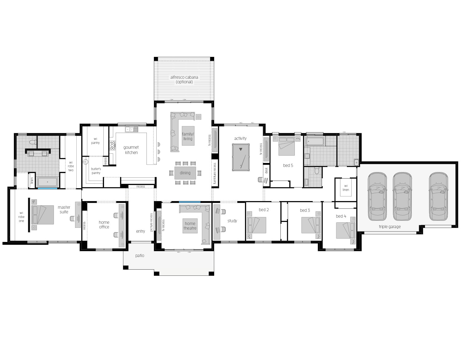Floor Plan - Hermitage Floor Plan - Hermitage - Country Style Home Design - McDonald Jones