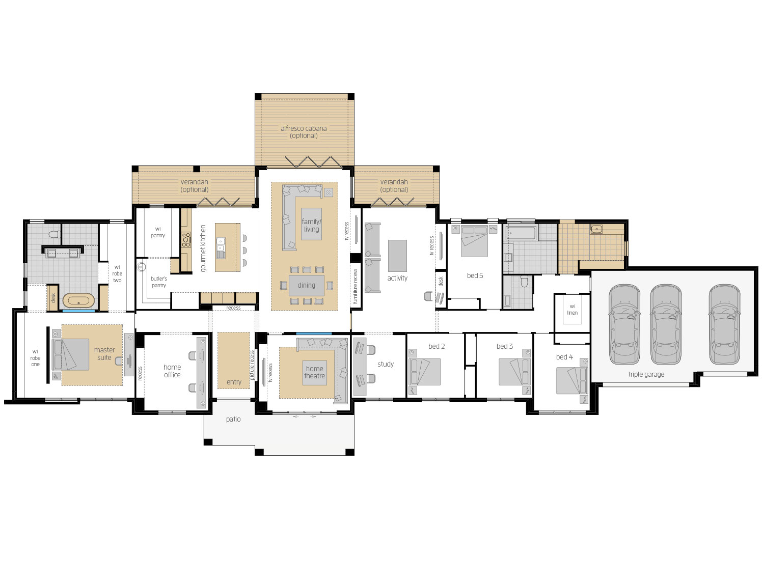 Floor Plan - Hermitage Floor Plan - Hermitage - Acreage Home Design - McDonald Jones