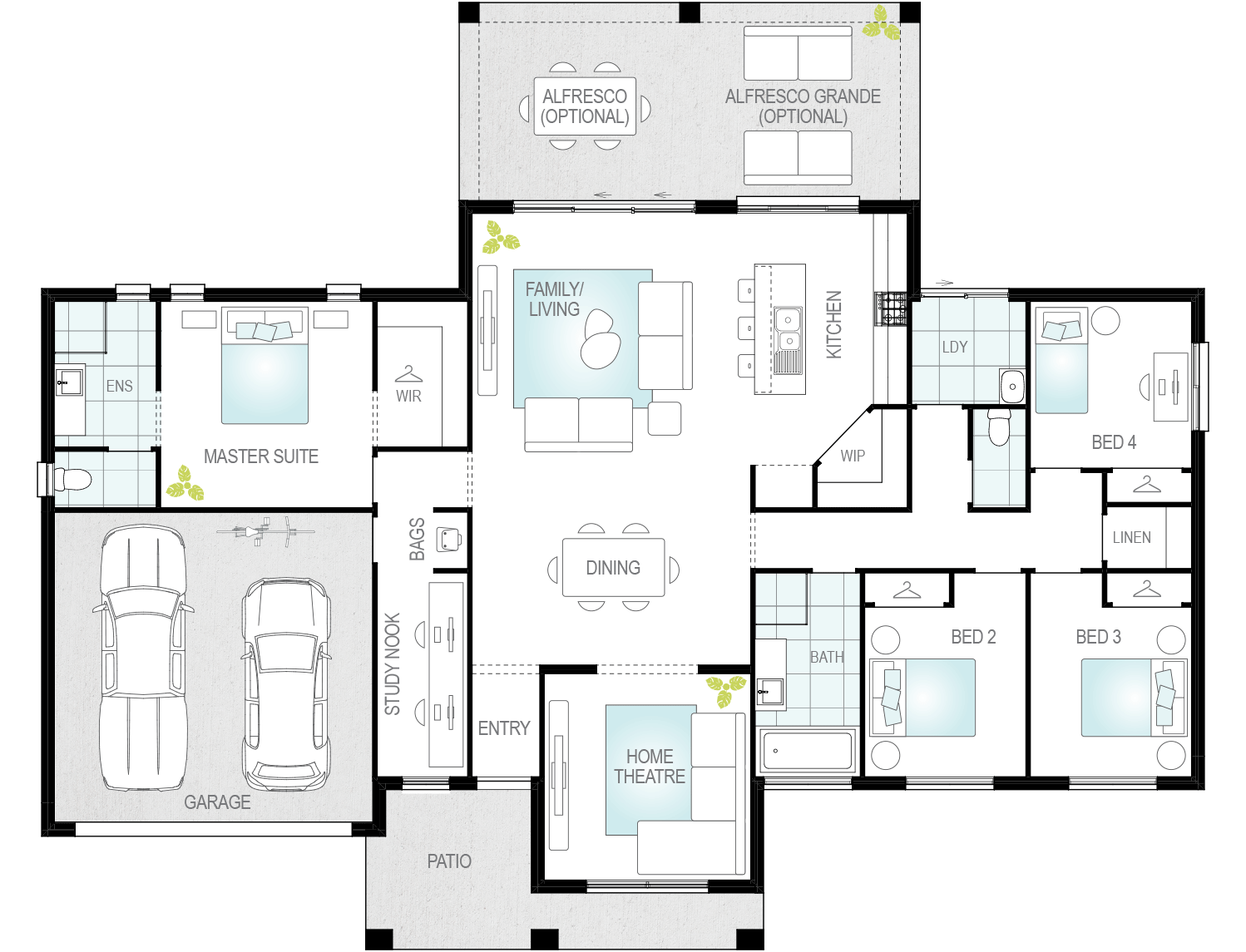 Almonte- Single Storey Floor Plan- McDonald Jones
