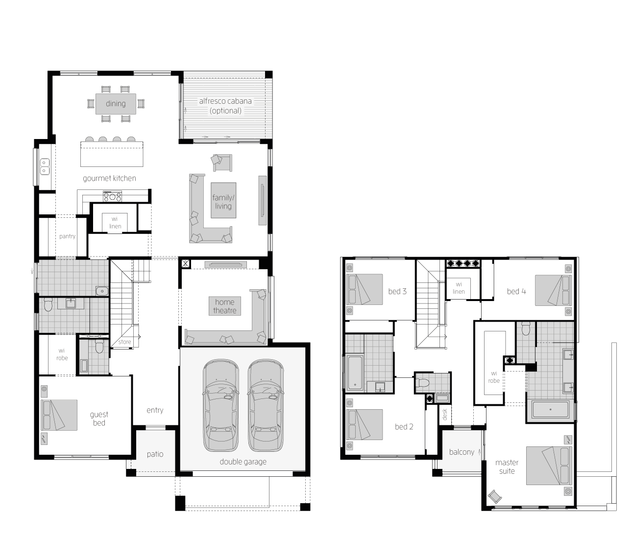 Chevalier- Two Storey Floor Plan- McDonald Jones