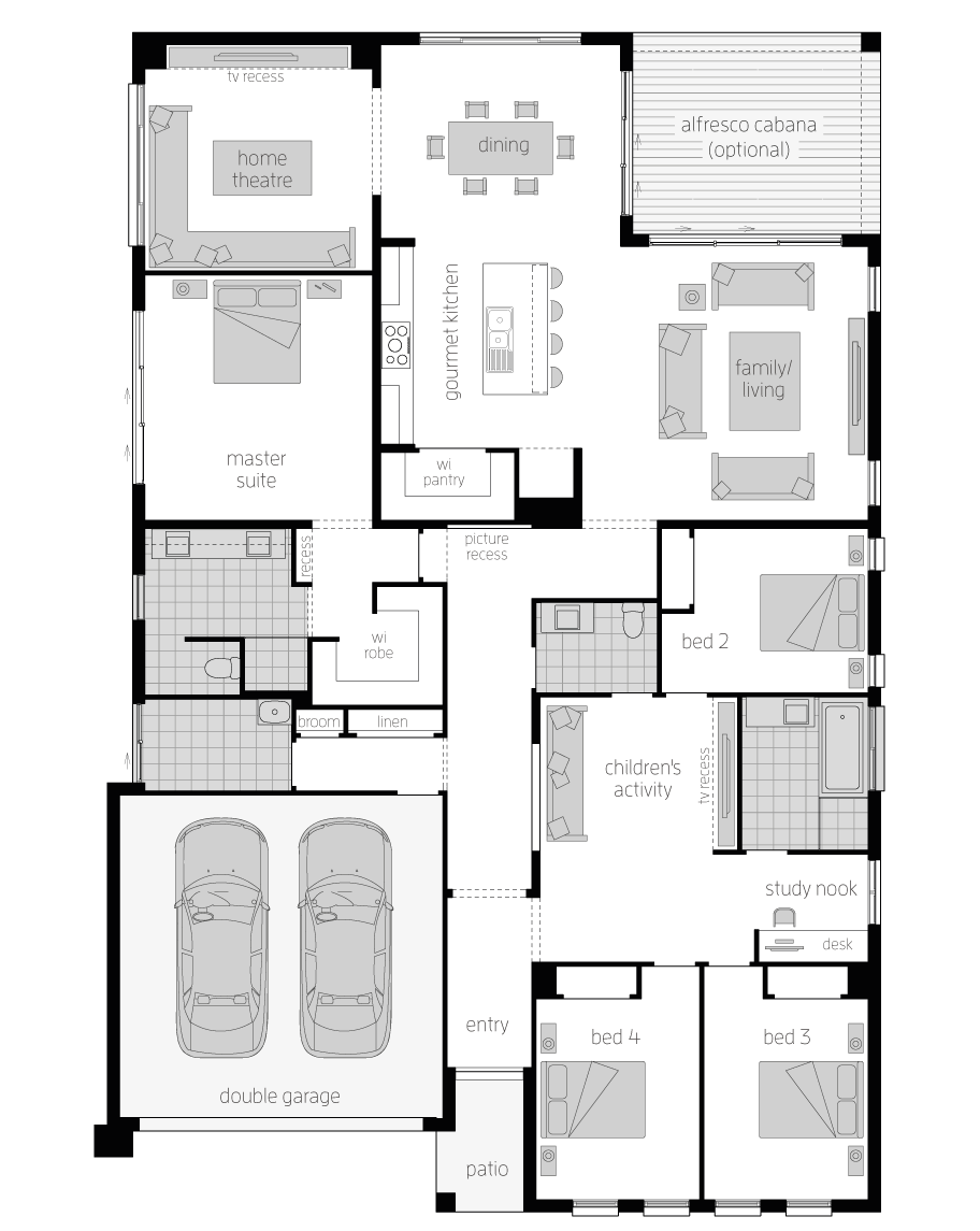 Floor Plan - Nobleman Floor Plan - Nobleman Home Design - Canberra - McDonald Jones