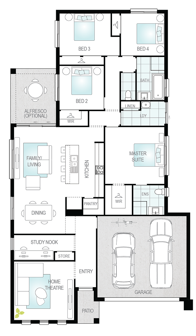 Prelude Floor Plan - Single Storey Floor Plan - MexLucky