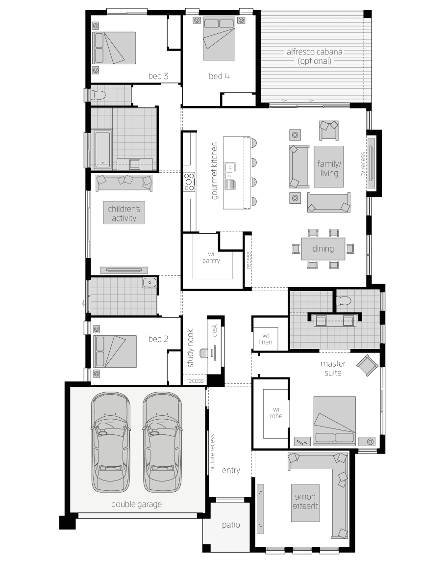Floor Plan - Vanguard Floor Plan - Vanguard Home Design - Canberra - McDonald Jones