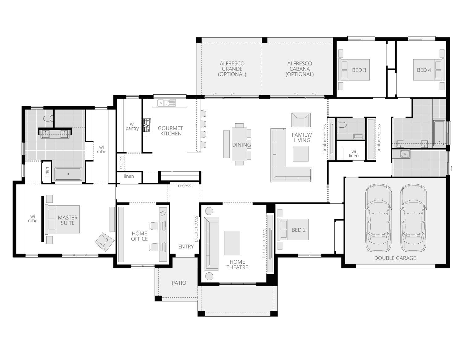 The Balmoral acreage home design by acreage home builder McDonald Jones