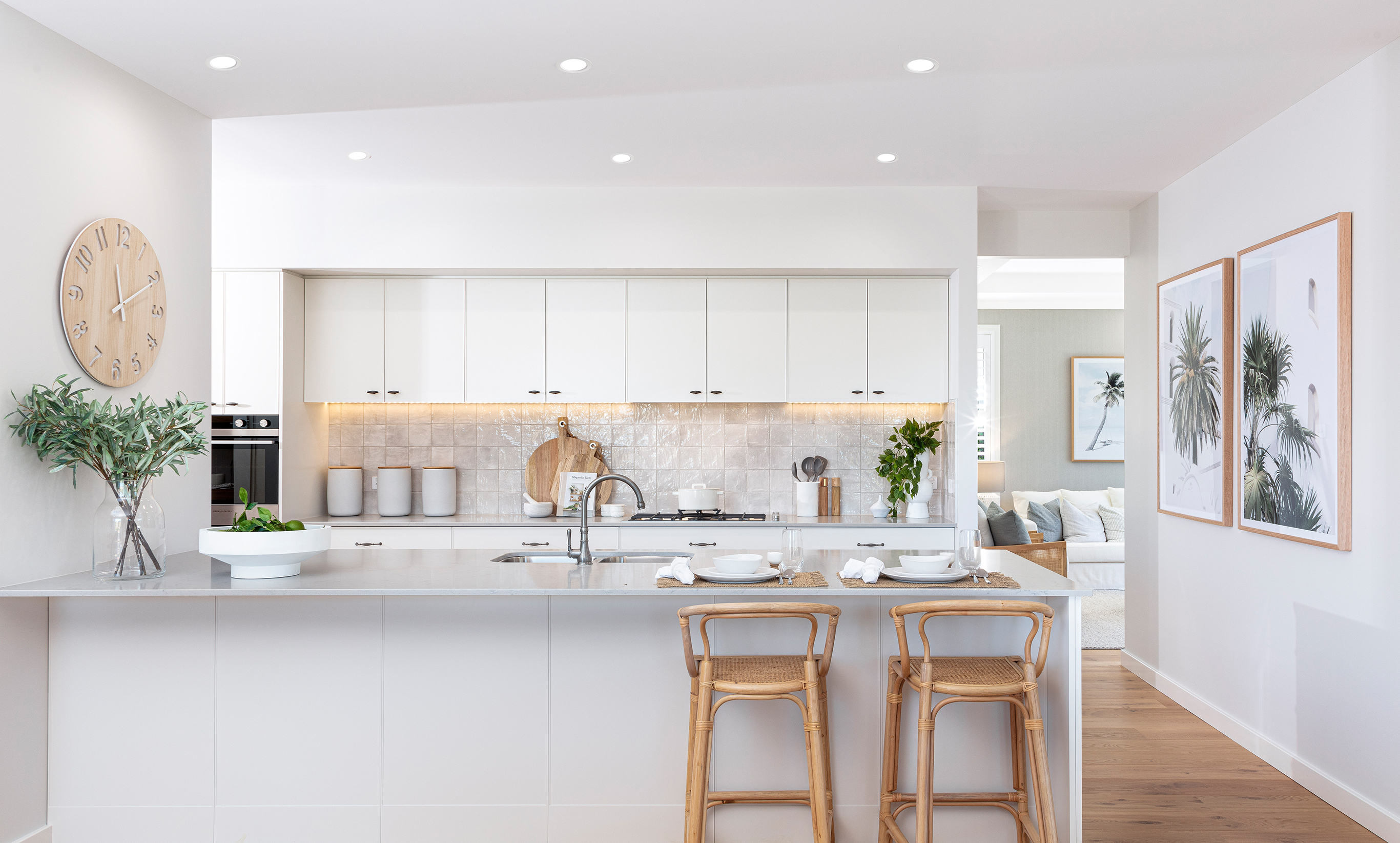 Coastal Styled kitchen in the Retreat Executive on display at Waterford Living