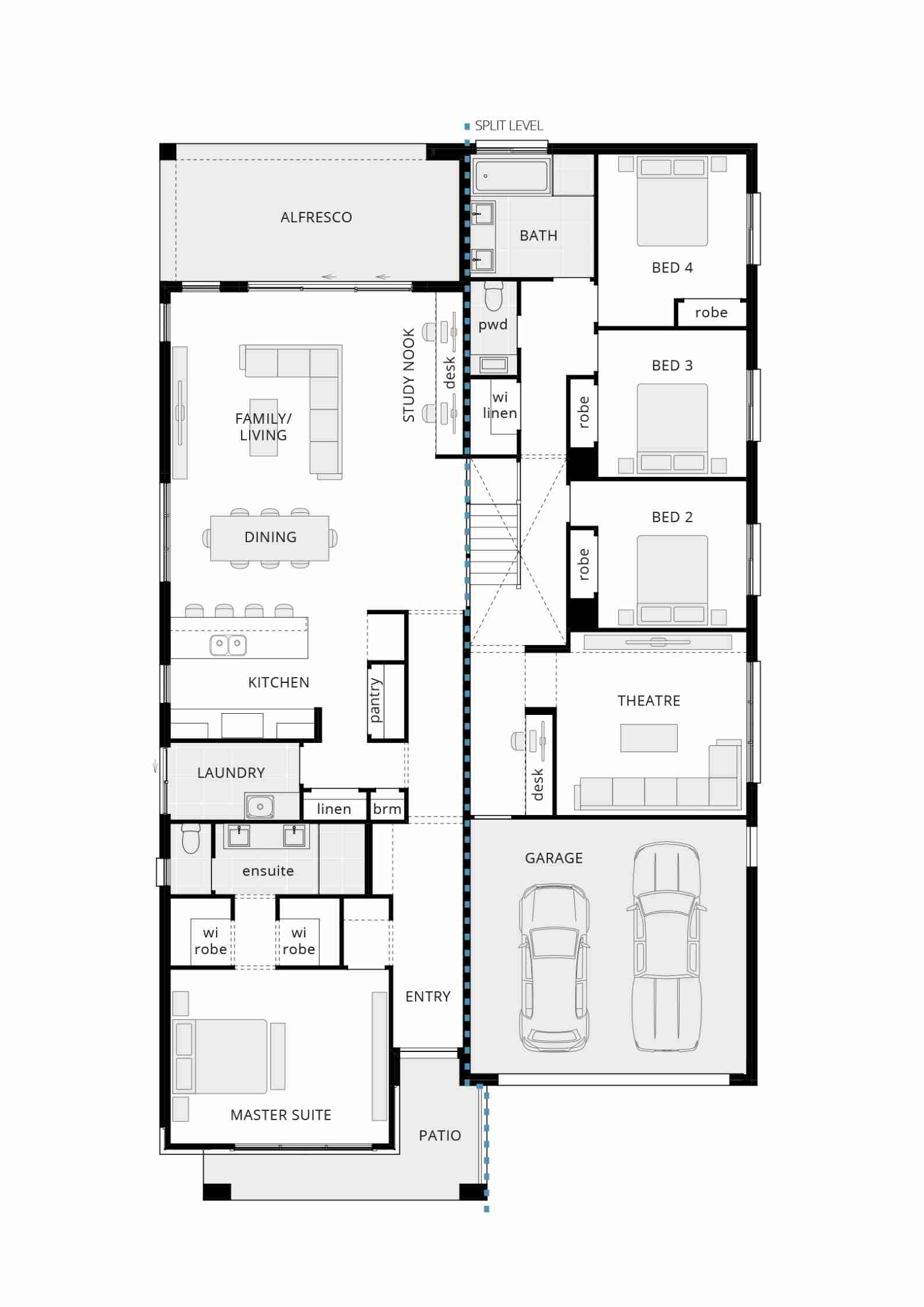 Darlington split level design