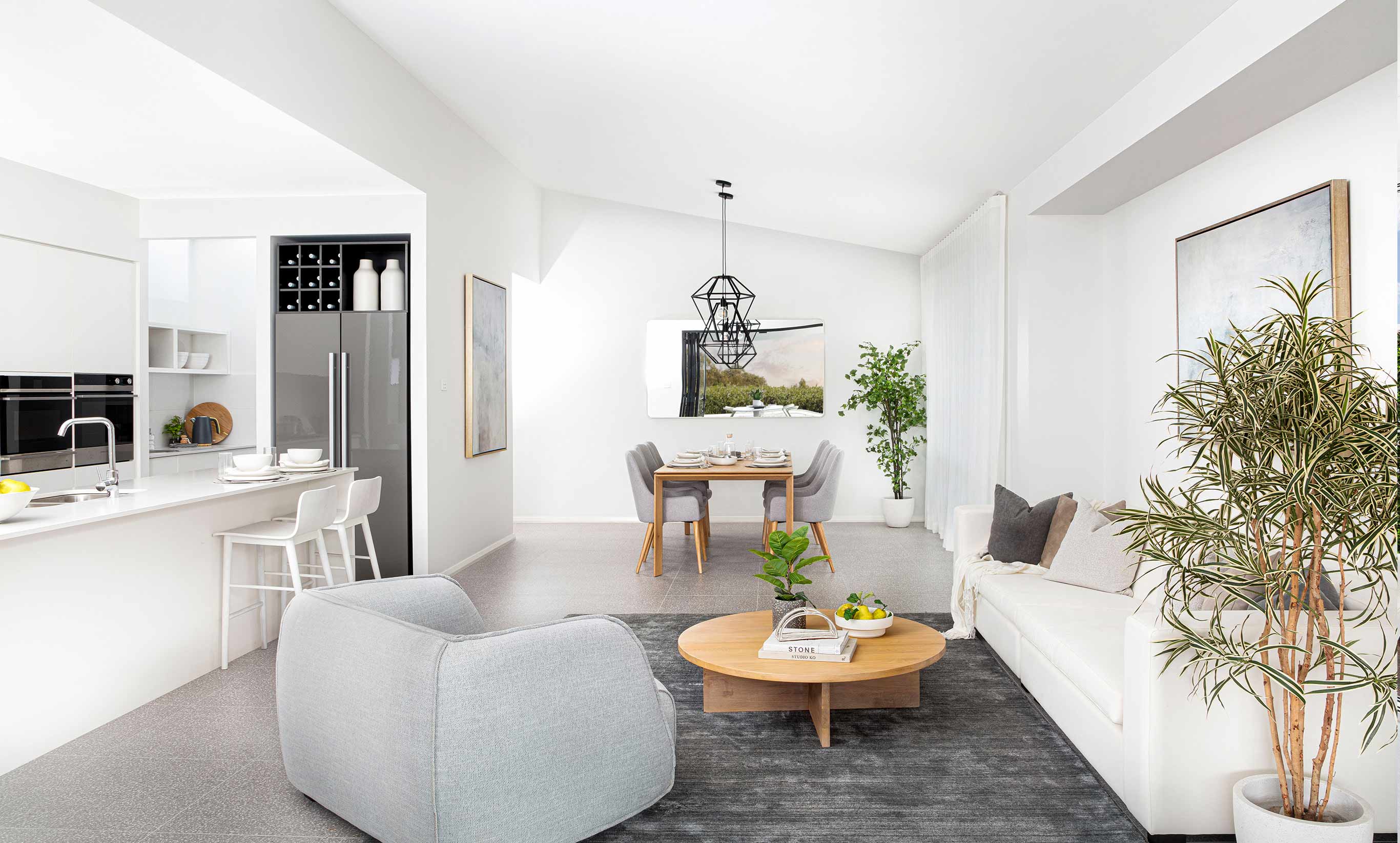 Adding greenery Winter Interior Styling by McDonald Jones