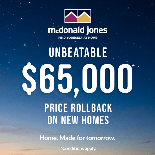 $65,000 price rollback on all new homes
