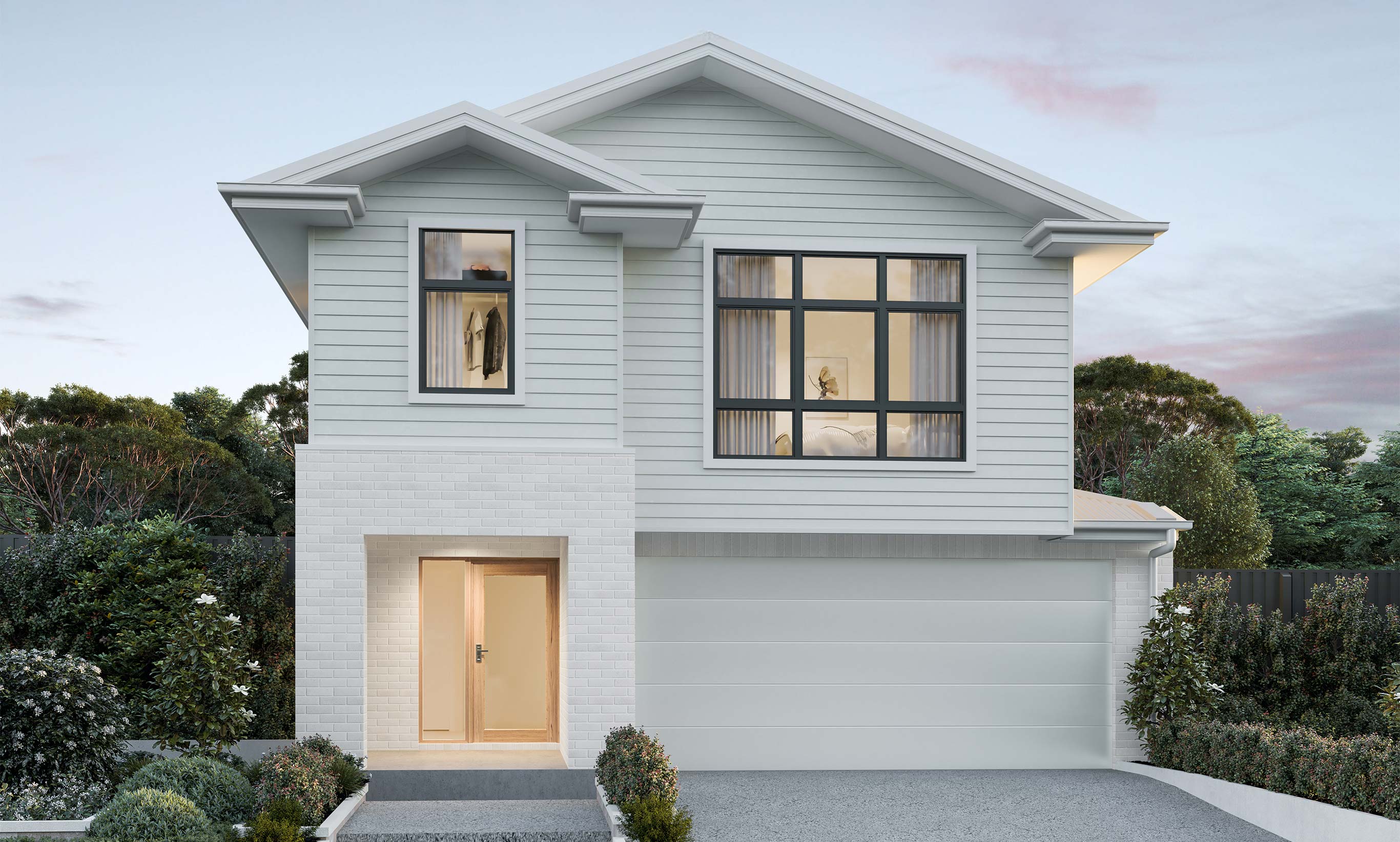 Luka - Beachside Facade two storey home design everyday luka beachside facade