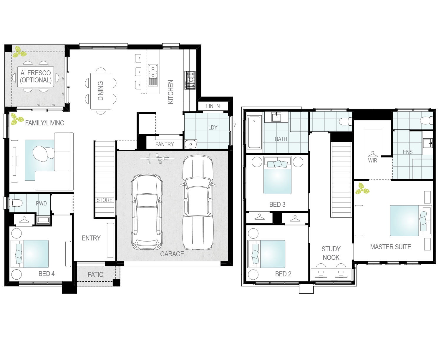 home design lurento two storey home design floorplan rhs