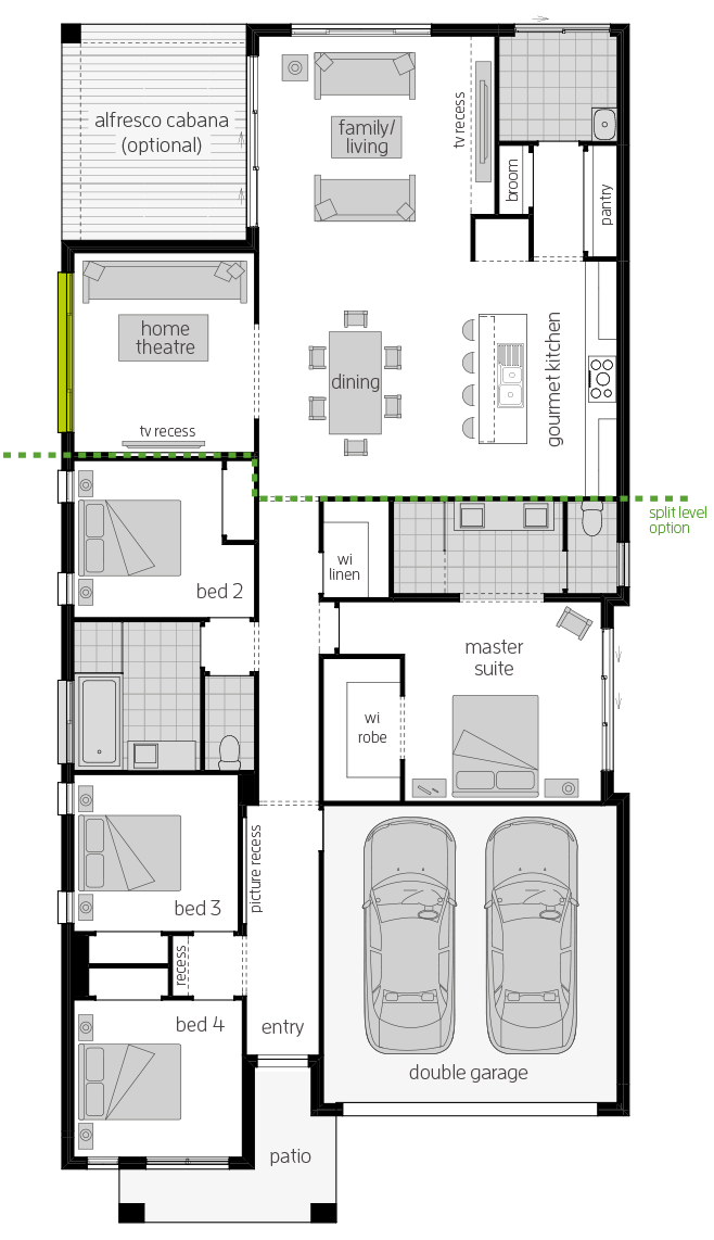 Santa Fe One floorplan lhs Santa Fe One floorplan lhs